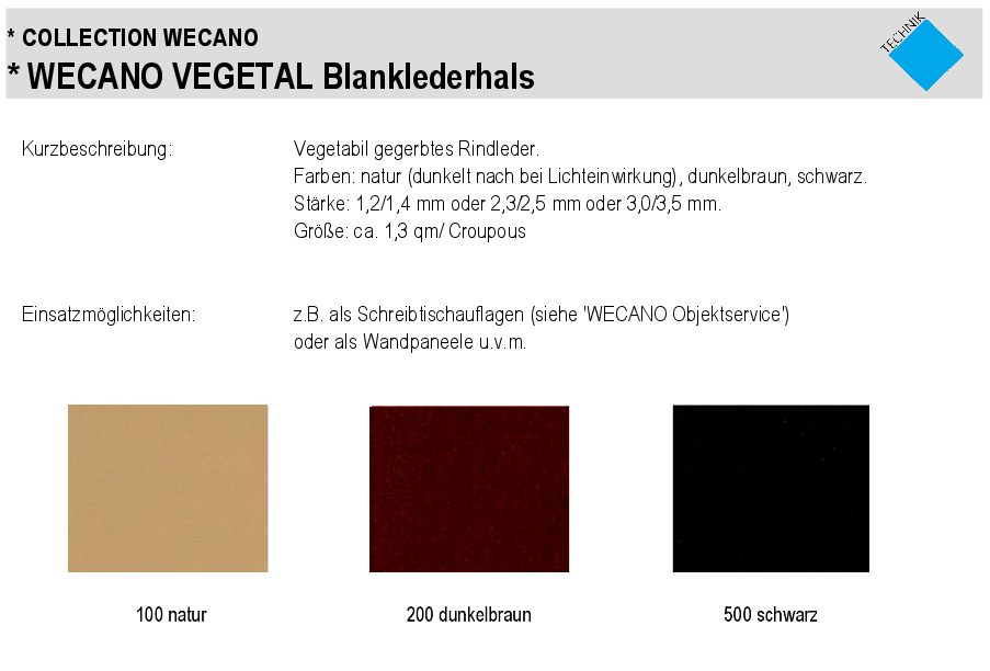 WECANO Vegetal Blanklederhals